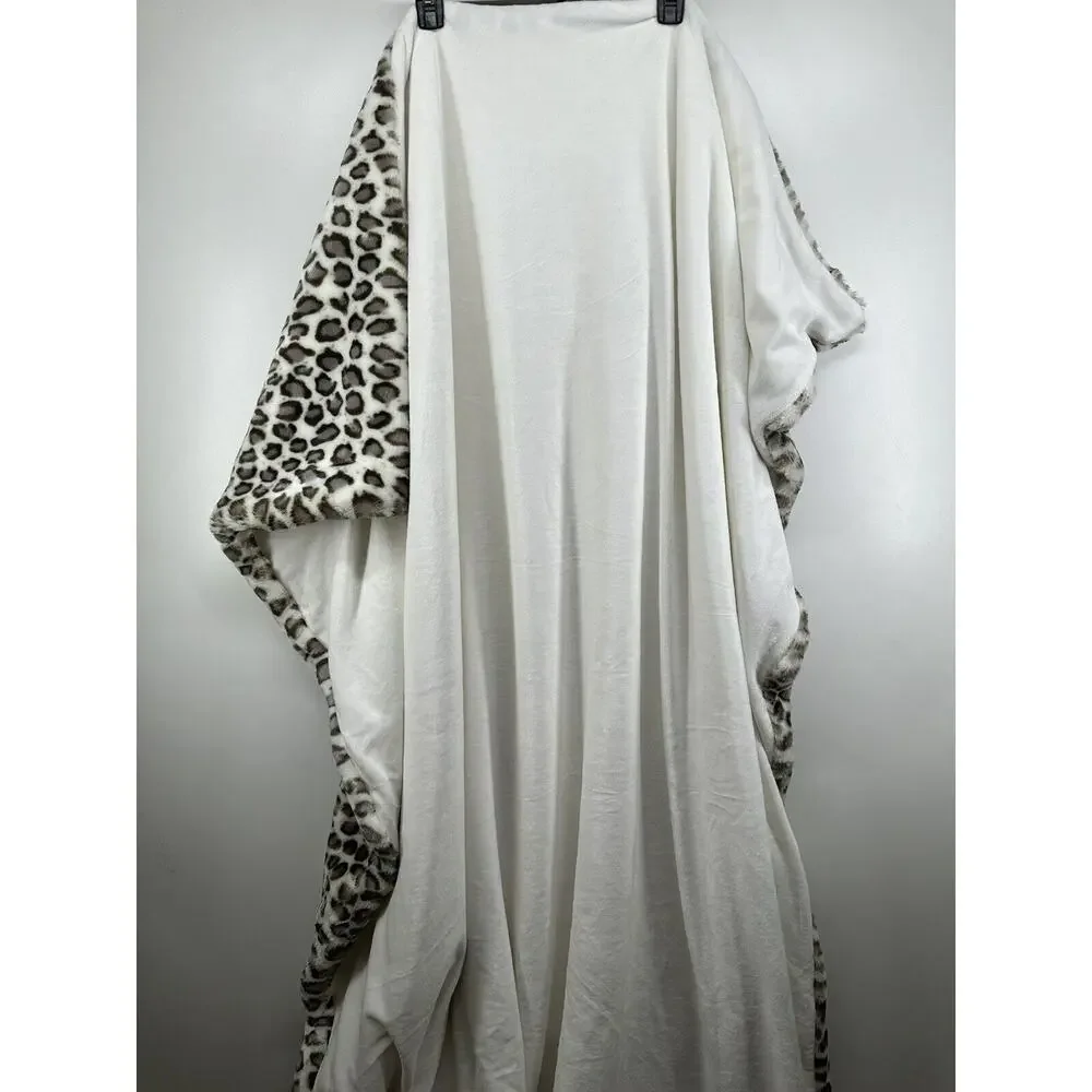 Luxhabitat Leopard Print‎ Throw Blanket Black White warm & Heavy Approx 62